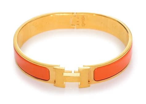 hermes bangle bracelet|hermes orange enamel bangle bracelet.